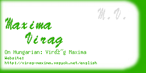 maxima virag business card